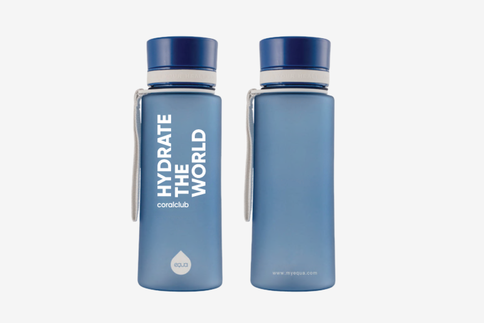 בקבוק פלסטיק EQUA MIDNIGHT ״להשקות את כל העולם במים״, 600 מ״ל