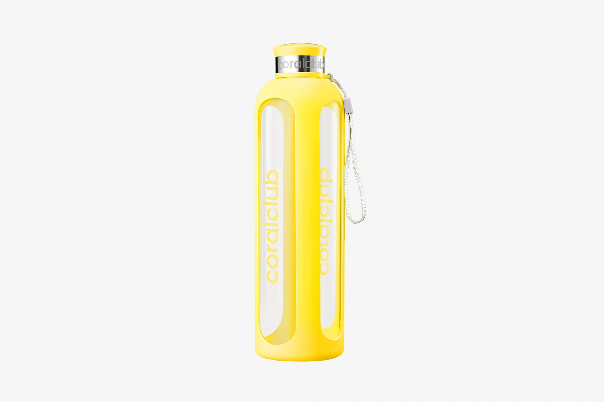 Clear Water glass bottle, Illuminating yellow