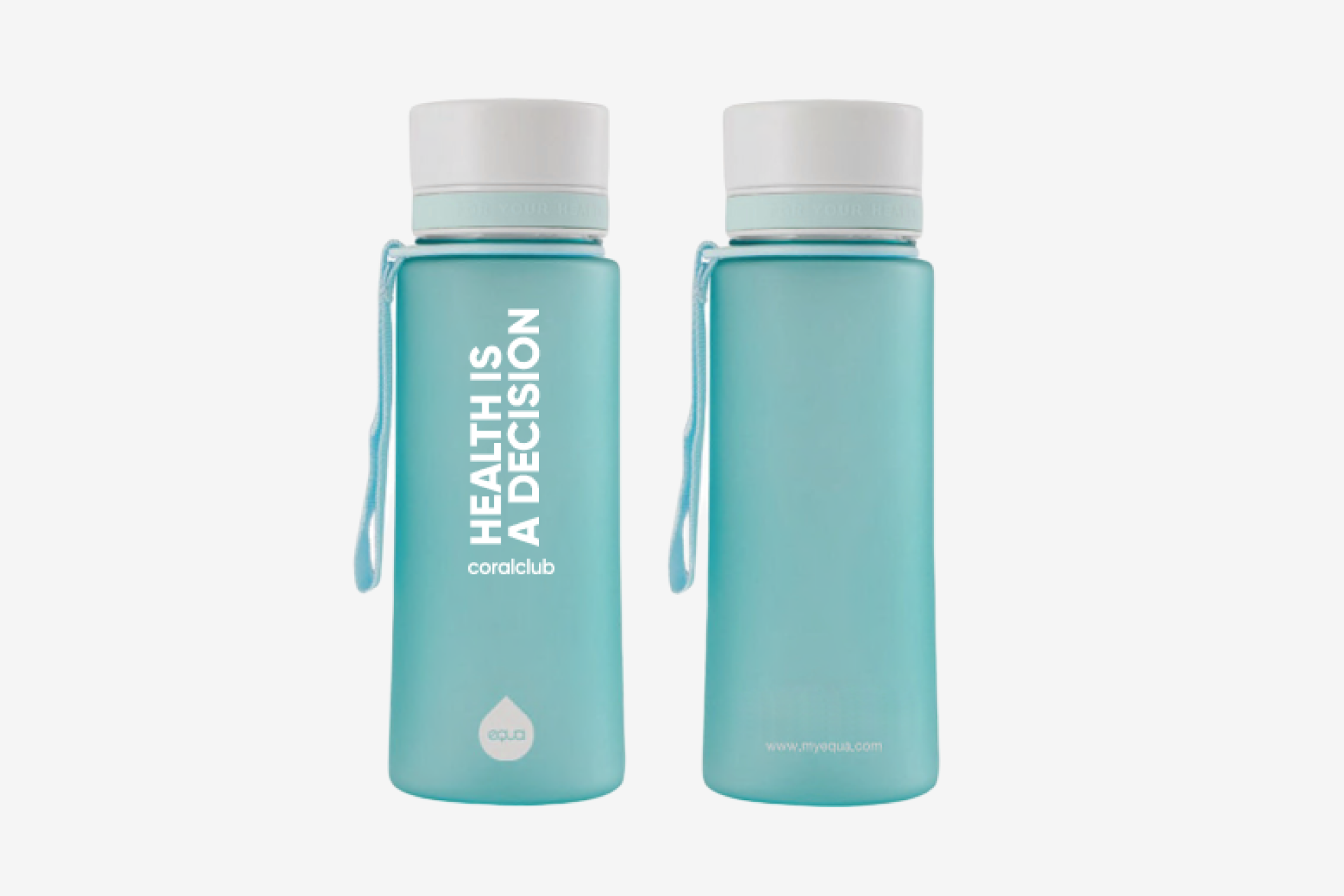 בקבוק פלסטיק EQUA OCEAN ״בריאות היא עניין של החלטה״, 600 מ״ל